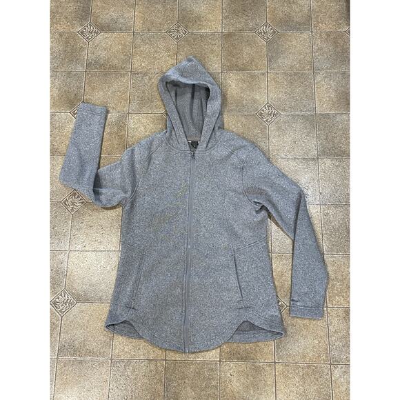 Eddie Bauer Women’s Size Medium Gray Full Zip Pockets Fleece Athletic Jacket - Picture 4 of 14
